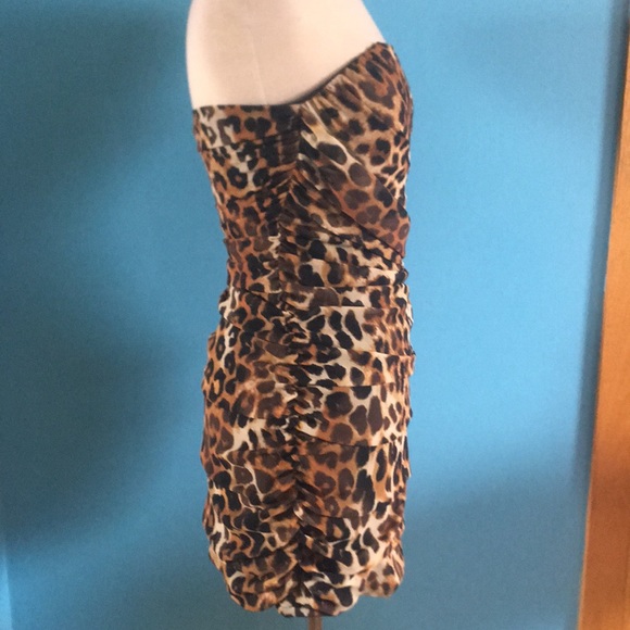 Leopard print chiffon dress - Picture 3 of 4